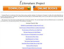Tablet Screenshot of literatureproject.com
